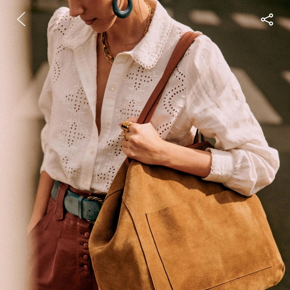 Sezane Ponnie 100% Cotton Shirt - Picture 4 of 12
